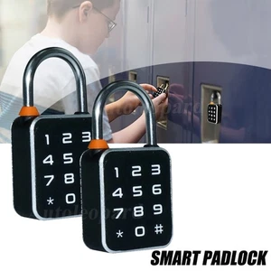 2pack Portable Anti-theft Password Smart Padlock USB Charging Mini Smart Padlock - Picture 1 of 9