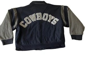 Dallas Cowboys NFL Chalk Line Wool Jacket  XL Vintage Spellout Letterman NFL 90s - Picture 1 of 13