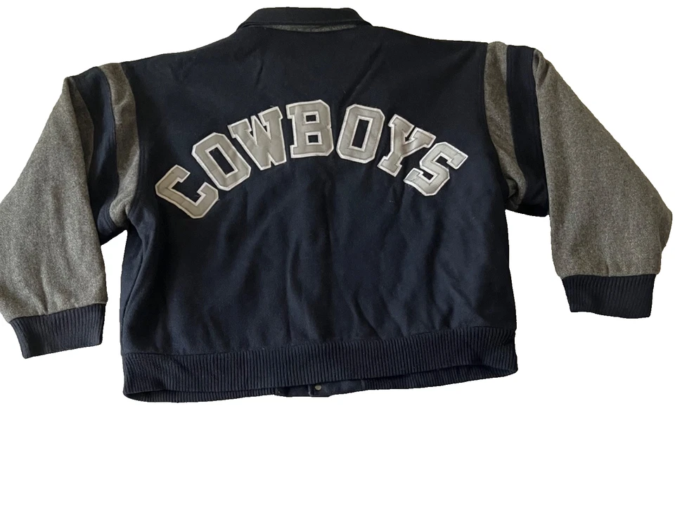 Chaqueta de Lana Dallas Cowboys NFL Línea Tiza XL De Colección Spellout Letterman NFL Años 90 Foto 1 de 4