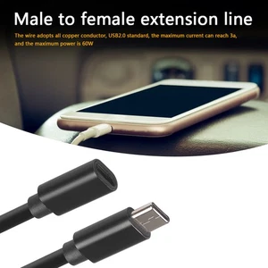 Charging Cable Heavy-duty Cord Universal Type-c Extension for Fast Data Transfer - Afbeelding 1 van 12