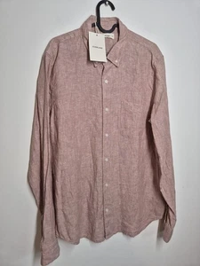 Camisa Everlane Beige Rosa Lino Puro Manga Larga Talla M Nueva con Etiquetas Tejida - Imagen 1 de 6