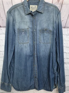 Diesel Mens Denim Shirt Size Extra Large XL Snap  - Picture 1 of 7