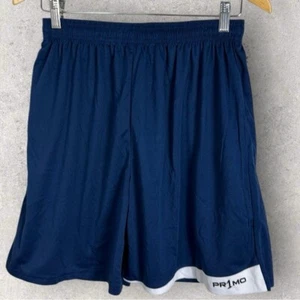 PR1MO Canada Blue Athletic Soccer Shorts Boys Size XL Activewear Sporty Longline - Picture 1 of 11