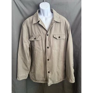 Old Navy Herren Khacki Longsleeve Button-Up Sherpa Painters Jacket - L - Bild 1 von 16