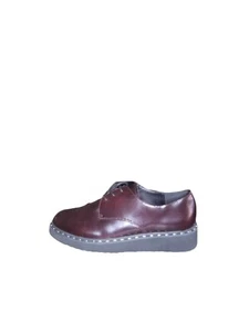 Aldo Platform Shoes Women Sz 7 Maroon Lace Up Low Top Everyday Leather Workwear - Picture 1 of 6