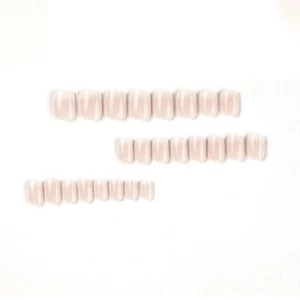 Style Wearable Press on Nails Full Cover Gradient Fake Nails Nail Art Nude Pink - Picture 1 of 4
