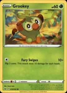 2x (SWSH01-010) Grookey (C) Pokemon Sword & Shield Card # 10 - Picture 1 of 1
