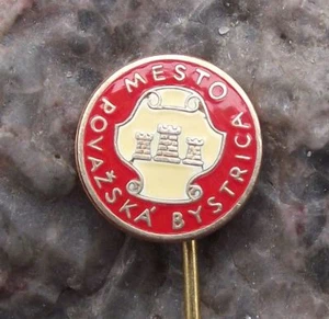 Antique Povazska Bystrica Czechoslovakia Heraldic Crest Coat of Arms Pin Badge - Picture 1 of 3