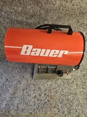 Bauer 30k-60k Btu/h 1350 sq ft Forced Air Propane Portable Heater Corded W/Hose - Image 1 of 4