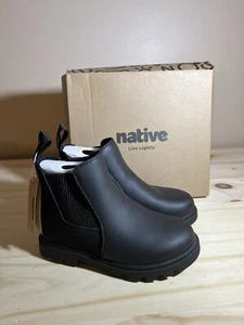 Native Shoes Kids Size C11 Kensington Treklite Black Boots EU 28.5 New with Box - Picture 1 of 12