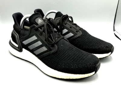Size 10 - Womens Adidas UltraBoost 20 Low Core Black White Sneakers EG0714 - Image 1 of 4