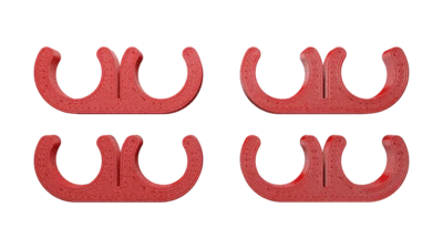 Separadores de cables de bujía de nailon rojo de 2 cables de 10 mm - Juego de 4 Foto 1 de 2