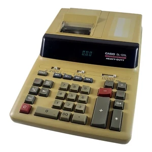 Vintage Casio Calculator Adding Machine Heavy Duty 2 Color Ribbon Dl-120L Paper - Picture 1 of 6