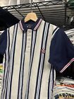 Vintage 90S Bugle Boy Striped Collared Short Sleeve Polo Shirt Size 8