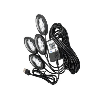 RGB LED Car Ambient Light APP Music Rhythm Starry Sky Lights Foot Lamp Interior - Image 1 of 4