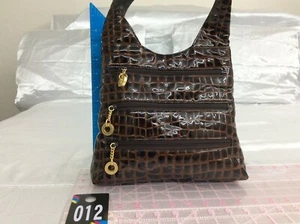 Talk of the Walk VINTAGE LOOK Brown Crocco Tortoise EVENING PURSE SATCHEL NWT - Bild 1 von 7
