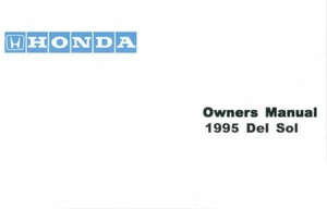 1995 Honda Civic Del Sol Owners Manual User Guide Reference Operator Book Fuses - Picture 1 of 1