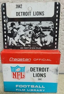 Películas de la NFL Detroit Lions Cragstan de 8 mm de colección de los años 60, en cajas originales - nos - Imagen 1 de 2