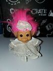 Russ Troll Doll Bride Wedding Dress Vintage 1990S Toys Collectible Pink Hair