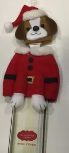 Christmas Wine Bottle Cover Dog Santa by St. Nicholas Square NEW - Picture 1 of 5