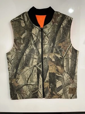 Tough Duck Vest Mens Camo Reversible Full Zip Realtree Size S Hunting Outdoor - Image 1 of 4