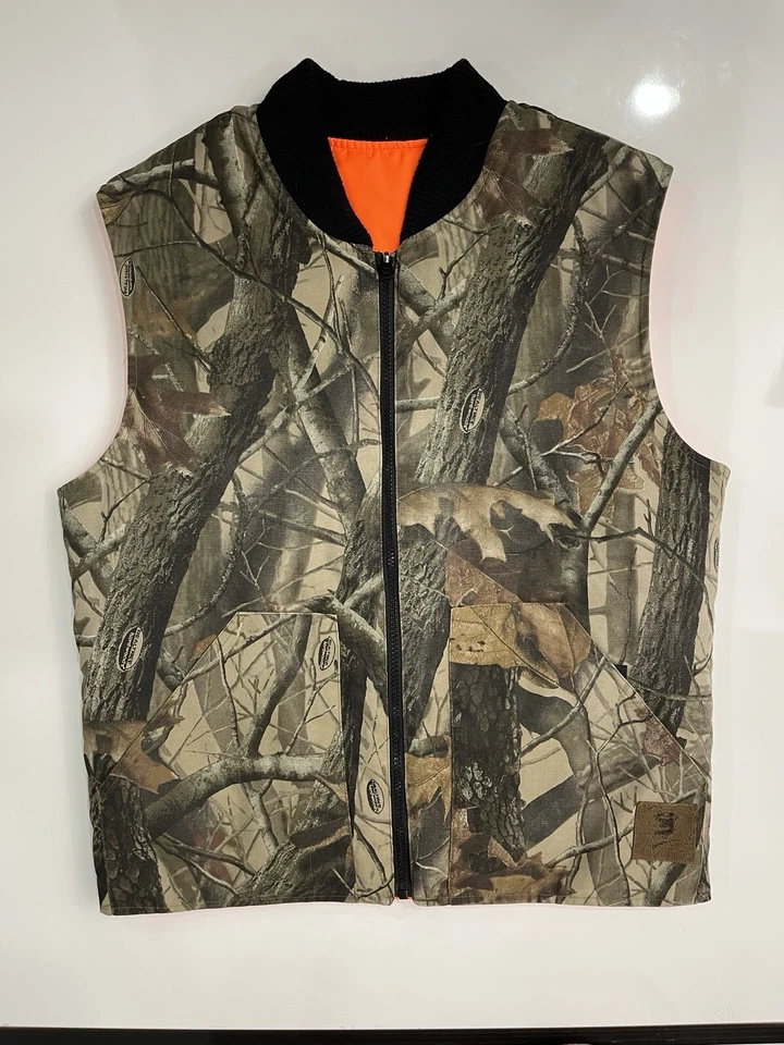 Tough Duck Vest Mens Camo Reversible Full Zip Realtree Size S Hunting Outdoor - Image 1 of 4