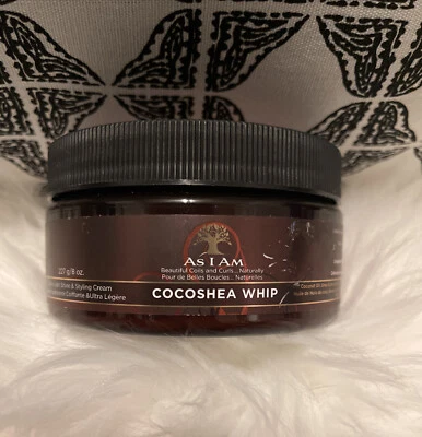 As I Am CocoShea Whip 超轻光泽造型霜-线圈和卷发-8 盎司 — 第 1/4 张图片