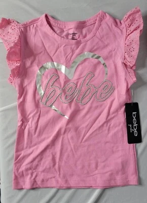 Camisa infantil Bebe menina fofa coração mangas babado M 5/6 rosa nova com etiquetas frete grátis    - Imagem 1 de 4