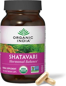 ORGANIC INDIA Shatavari Capsules - Herbal Supplement, Supports Hormonal Balance, - Picture 1 of 12