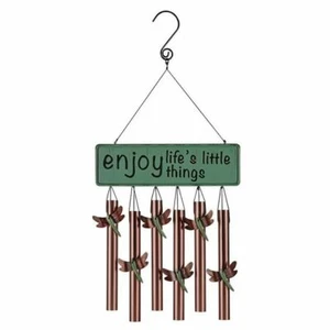 Garden Treasures, 17" Multicolor Metal "Enjoy Life's Little Things" Wind Chime - Picture 1 of 2