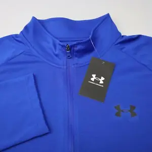 NWT Under Armour Tech Loose Fit Pullover Track Jacket Sweat Shirt Men Royal Blue - Picture 1 of 7