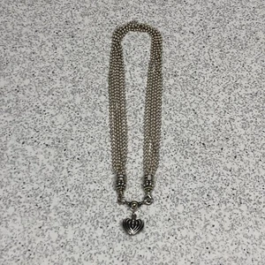 LAGOS Caviar Torsade Multi (6) Chain Necklace SS 925 18k Gold with Heart Pendant - Picture 1 of 10