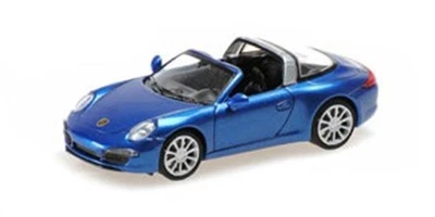 Minichamps 870068042 1/87 PORSCHE 911 TARGA 2014 BLU Modello Auto - Immagine 1 di 4
