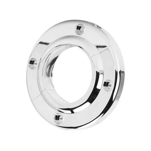 2PCS Steering Column Floor Mount Polished Round Fit For BBC 350 Engine 2in - Picture 1 of 23