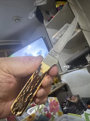 复古 Schrade+ 美国制造 Uncle Henry 164 削皮刀固定刀片刀  — 第 1/4 张图片