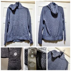 Lululemon Pullover Mens Medium Merino Wool Hoodie Funnel Neck Sweater Athletic - Picture 1 of 18