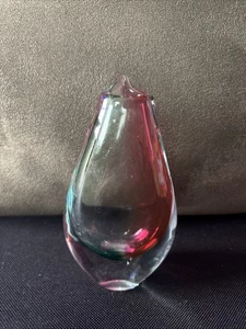 Vintage rosa grüne Glas Vase für Gullaskruf Orrefors Schweden 5"h - Bild 1 von 24
