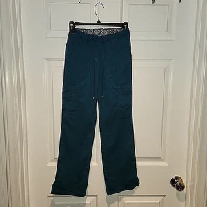 Women's sz XXS Petite Green Scrub Pants Pockets by Heart Soul - Picture 1 of 8