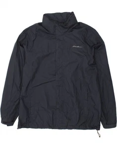 EDDIE BAUER Mens Rain Jacket UK 42 XL Navy Blue Polyester CL06 - Picture 1 of 3