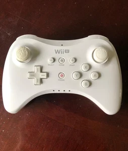 Official Nintendo Wii U Pro Controller Video Game Remote WUP-005 WHITE Genuine - Picture 1 of 4
