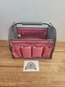 RARE Craftsman 12” Tool Tote Bag 37550 Pink 7 Pocket Caddy External Pockets - Picture 1 of 7