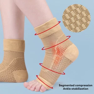Plantar Fasciitis Compression Ankle Sleeve Foot Heel Arch Support Brace Sock US - Picture 1 of 22