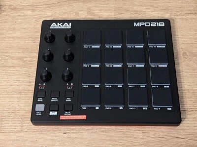 Akai Professional MPD218 USB MIDI pad controller drum machine with 16 MPC pads - Image 1 of 4