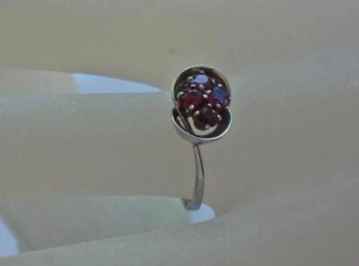 *Rubinring Ring mit Rubin Rubine in aus 585 Weiss Gold Finger Damen Ringe Gr.56 - Bild 1 von 4