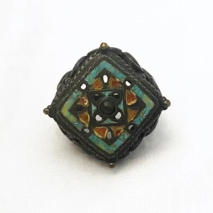 Ring Damen Boho Bollywood Mandala filigran klobig großes Statement Hippie Fee - Bild 1 von 4