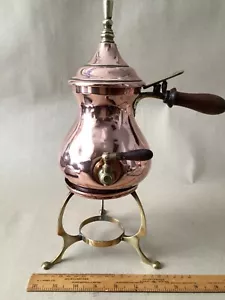 SOPORTE QUEMADOR URNA CAFÉ COBRE 13 1/2 pulgadas CIRCA 1900 - Imagen 1 de 12