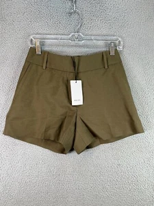 Reiss Lyla Damenshorts US 0 UK 4 khaki mittelhoher Bund Designer brandneu neu mit Etikett $ 180 - Bild 1 von 10