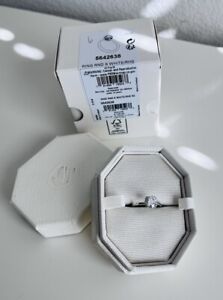 New Swarovski Constella Cocktail Ring Princess Cut White Rhodium 5642638 Size 52