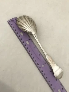 Coin Silver Small Berry Serving Spoon Fluted Engraved WF Horne - Picture 1 of 3