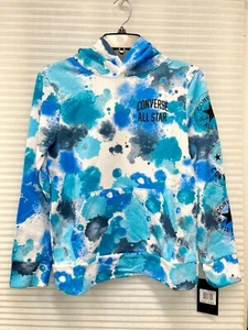 Converse Boys All Star Chuck Taylor Tie Dye Baltic Blue Hoodie | NWT - Picture 1 of 12